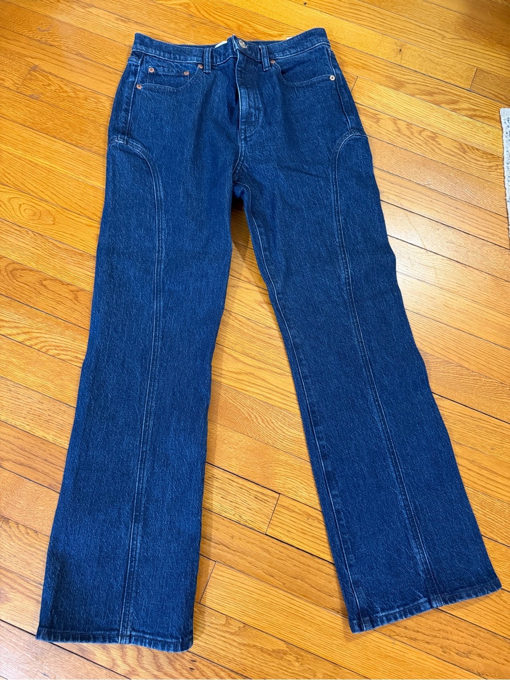 Dark Blue Women's Straight-Leg Jeans